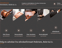 Tablet Screenshot of advokat-pedersen-reier.no